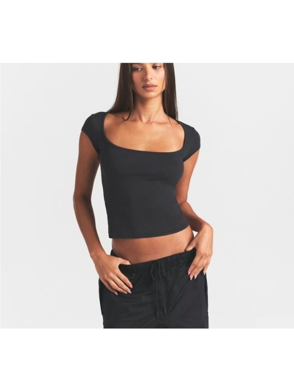 SKIMS Cotton Jersey Short Sleeve Scoop Neck Tee SS-STT-8025W - NWT Small - Picture 7 of 7